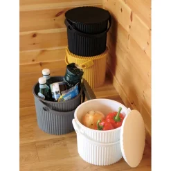 Hink med lock 4L, Omnioutil, Senapsgul