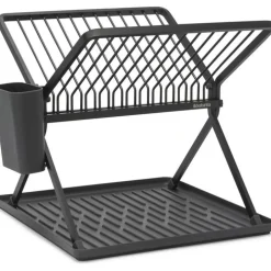 Hopfällbart diskställ, Brabantia, Mörkgrå