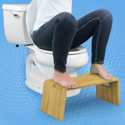 Hopfällbar toapall i bambu, Squatty Potty