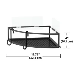 Hörnhylla i metall 2-pack
