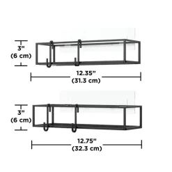 Hylla i metall 2-pack