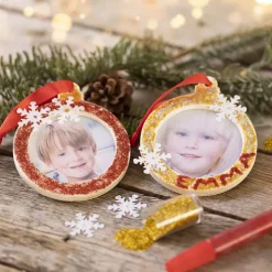 Julgransdekoration med egen bild 3-pack