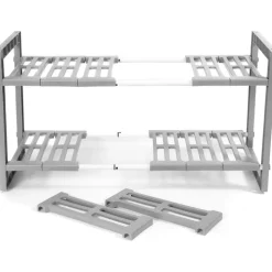 Justerbar förvaringshylla under diskbänk, 48-85cm