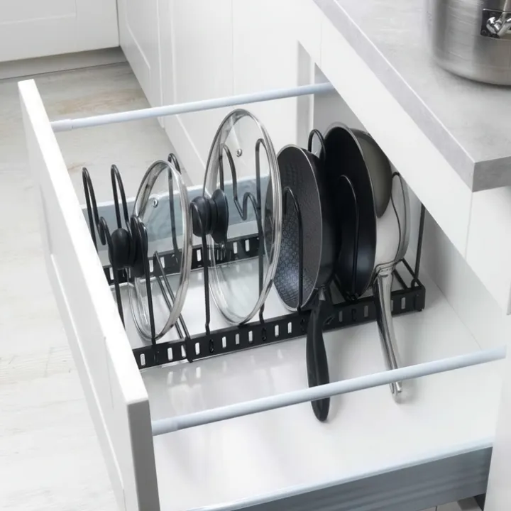 Justerbar stekpannsförvaring, 30-57cm