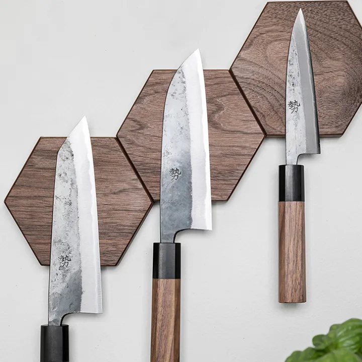 Knivmagnet i trä HEXA