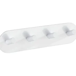 Kroklist, 4 krokar, Självhäftande, Metall, PIENCO QUADRO