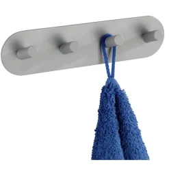 Kroklist, 4 krokar, Självhäftande, Metall, PIENCO QUADRO