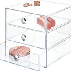 Kvadratisk minibyrå 3 lådor, Clarity