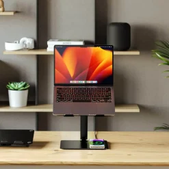 Laptopställ med Qi-laddning