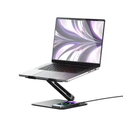 Laptopställ med Qi-laddning
