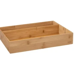 Lådinsats i bambu 3 fack, 38x28cm, 5five