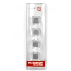 Liten magnet kub 4-pack, Silver