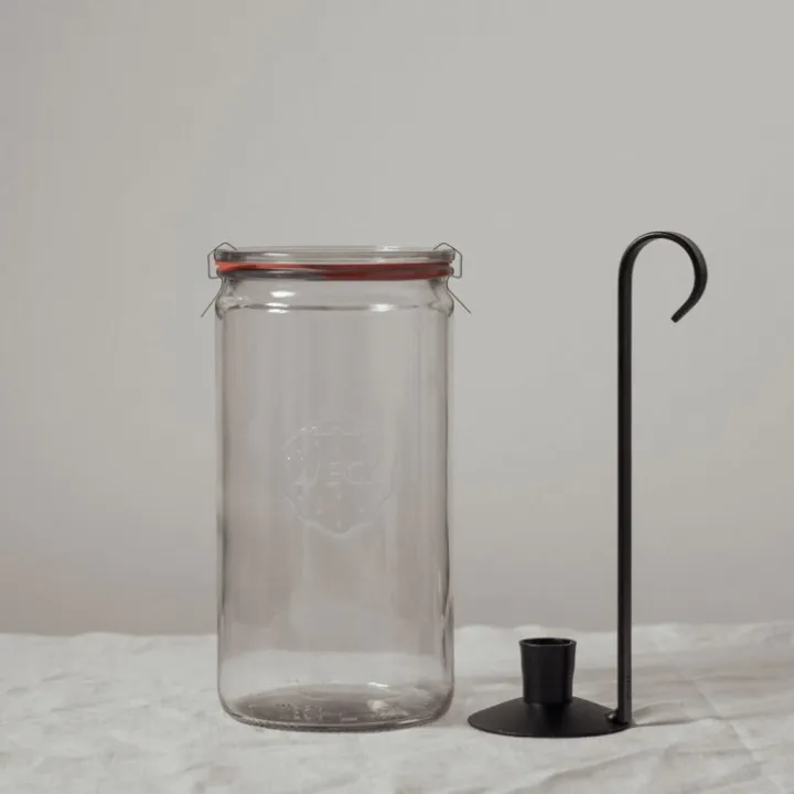 Ljushållare med glasburk