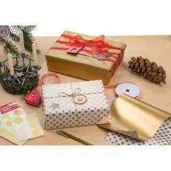 Lyxiga Hängetiketter med Julmotiv, 4 st, 3D CHRISTMAS GIFT TAGS, Ø 5 cm