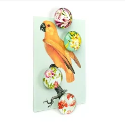 Magnet i glas 4-pack, Blommor