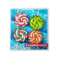 Magnet i glas 4-pack, Klubbor