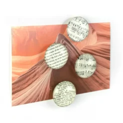 Magnet i glas 4-pack, Litteratur och musik