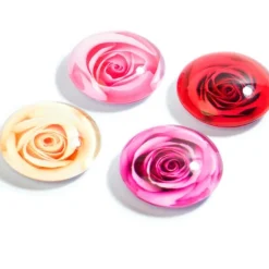 Magnet i glas 4-pack, Rosor