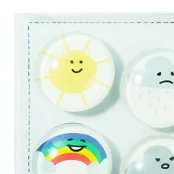 Magnet i glas 4-pack, Väder
