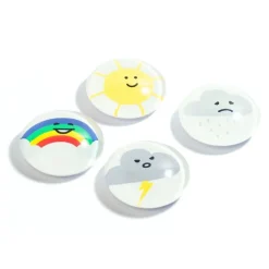 Magnet i glas 4-pack, Väder