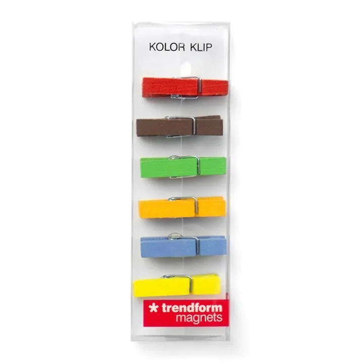 Magnetiska klädnypor 6-pack, Mix