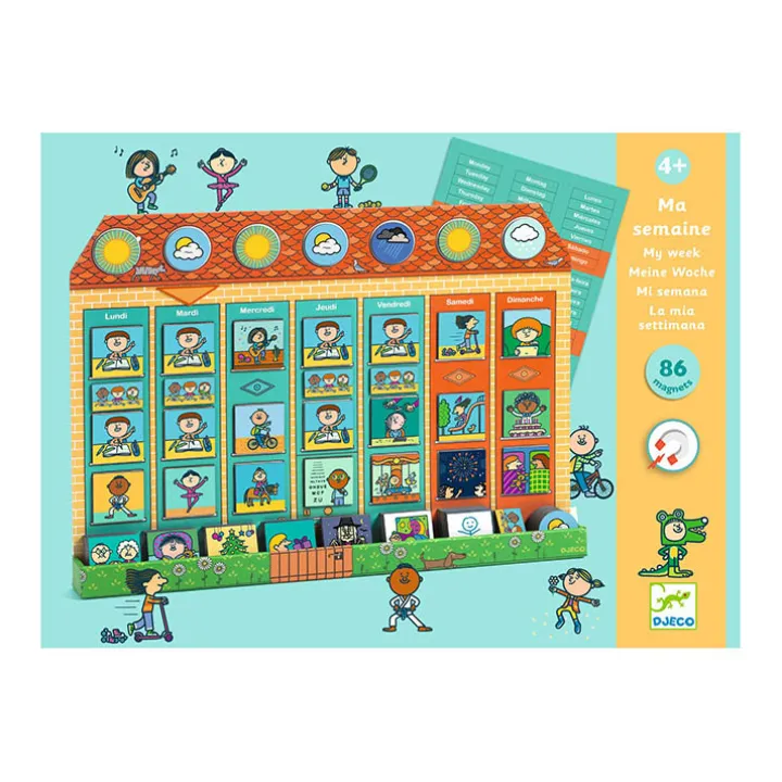 Magnetisk veckokalender för barn
