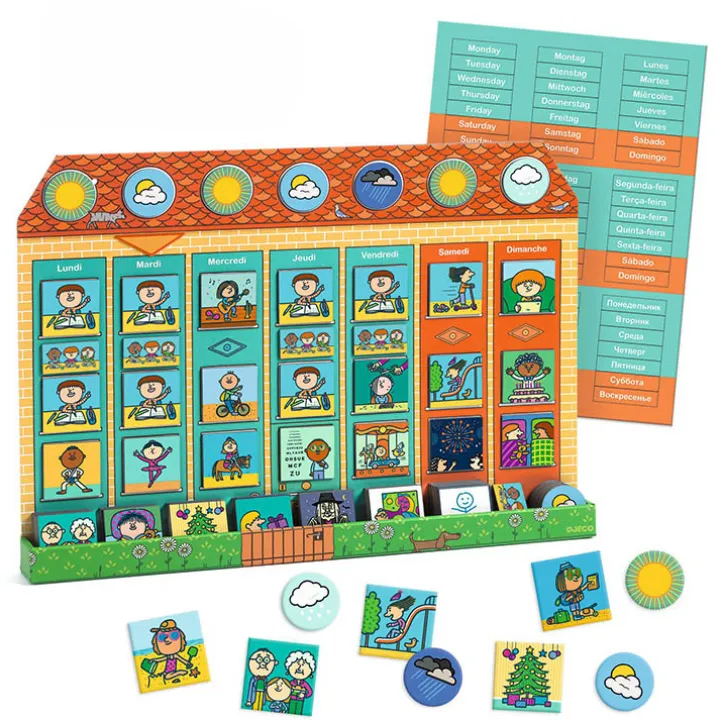 Magnetisk veckokalender för barn