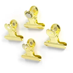 Magnetklämmor, 4 st, GRAFFA CLIPS, 3 x 3 x H 2 cm, Guld