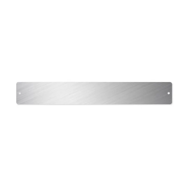 Magnetlist med 6 magneter, 35cm, Silver