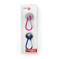 Magnet med karbinhake 2-pack, Blå/Rosa