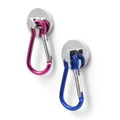 Magnet med karbinhake 2-pack, Blå/Rosa