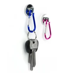 Magnet med karbinhake 2-pack, Blå/Rosa