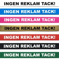 Magnetskylt Ingen Reklam Tack