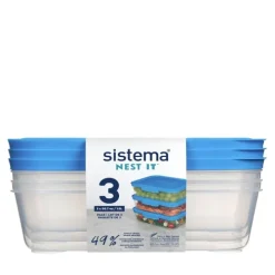 Matlåda i plast 3-pack, 1,5L, Sistema