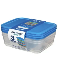Matlåda i plast 3-pack, 1,5L, Sistema