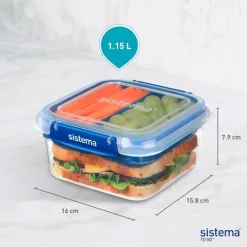Matlåda med insats 1,15L, Sistema