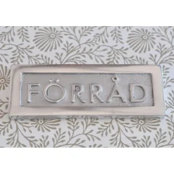 Metallskylt, Förråd