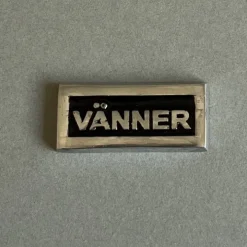 Metallskylt med ram, Vänner, Svart