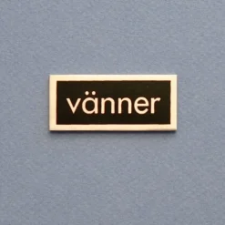 Metallskylt, Vänner, Svart