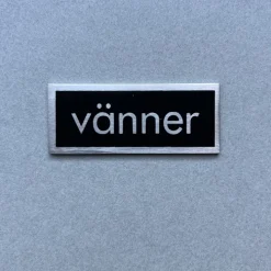 Metallskylt, Vänner, Svart