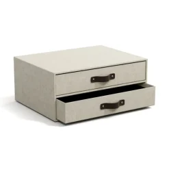 Minibyrå 2 lådor, Birger canvas, Bigso, Beige