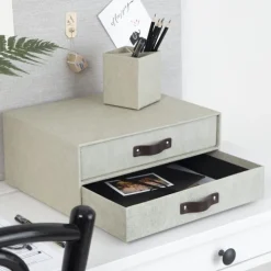 Minibyrå 2 lådor, Birger canvas, Bigso, Beige