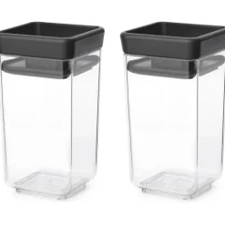 Mini förvaringsburk 2-pack, Brabantia, Mörkgrå