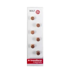 Minimagnet cylinder 6-pack, Koppar