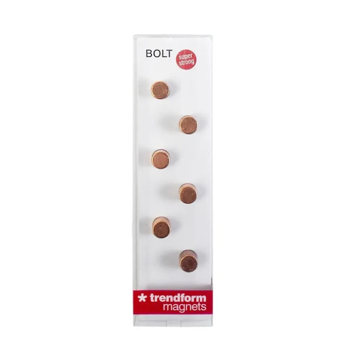 Minimagnet cylinder 6-pack, Koppar