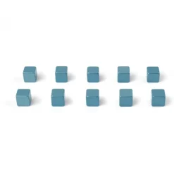 Minimagnet kub 10-pack, Blå