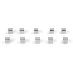 Minimagnet kub 10-pack, Silver