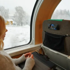 Mobilhållare med textilfäste MoMag, Mintgrön