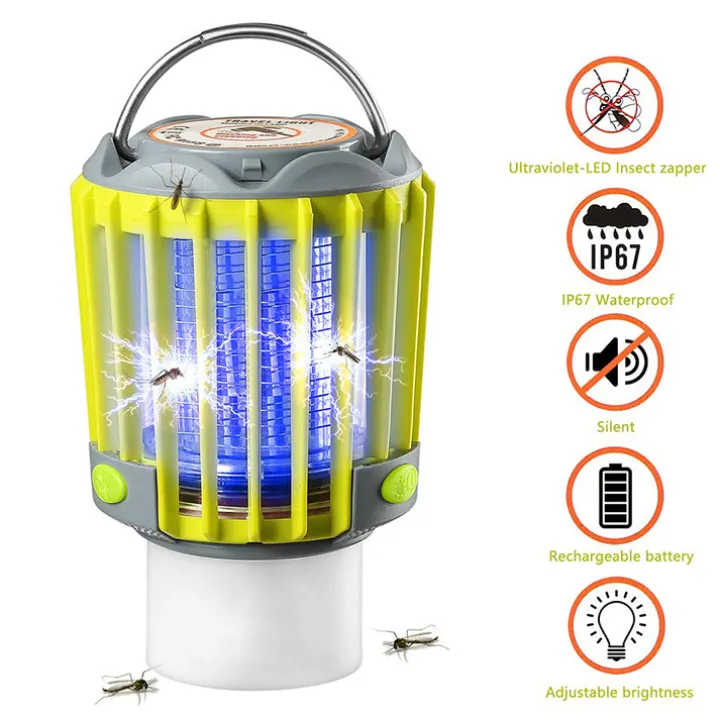 Myggfälla med campinglampa