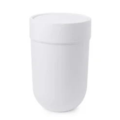 Papperskorg med vipplock 6L, Umbra, Vit